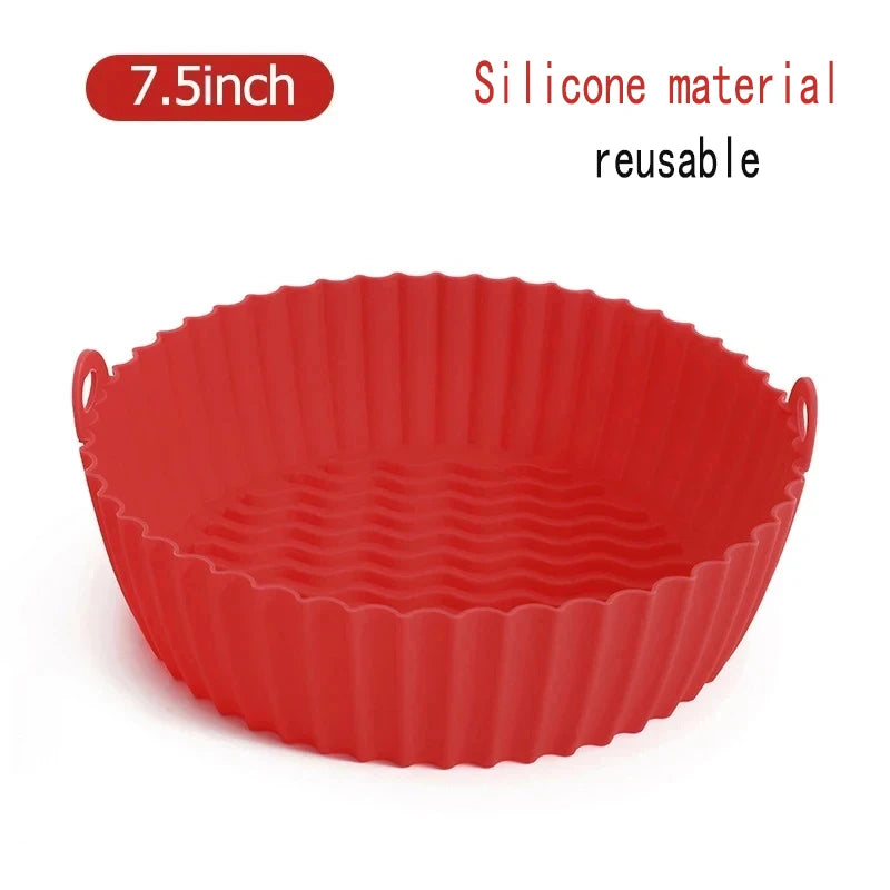 Reusable 7.5-inch air fryer liner for easy cooking and cleaner 