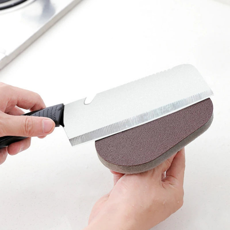2-in-1 kitchen scrub brush with built-in knife sharpening feature 