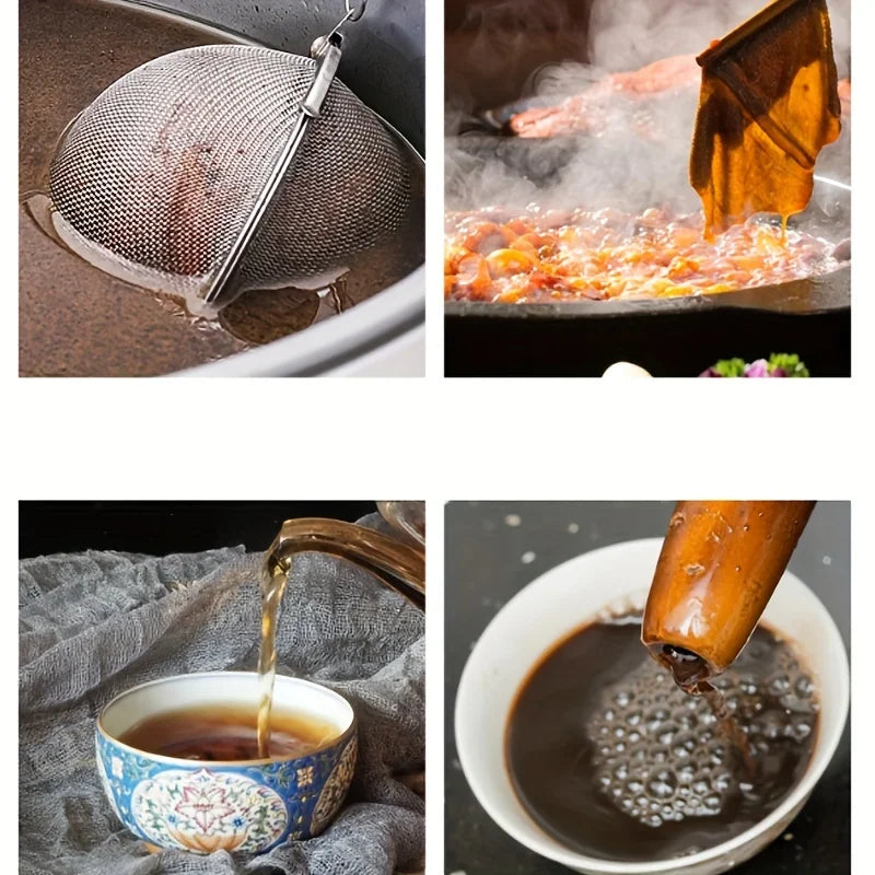Stainless steel tea infuser used for steeping loose-leaf tea in hot water 