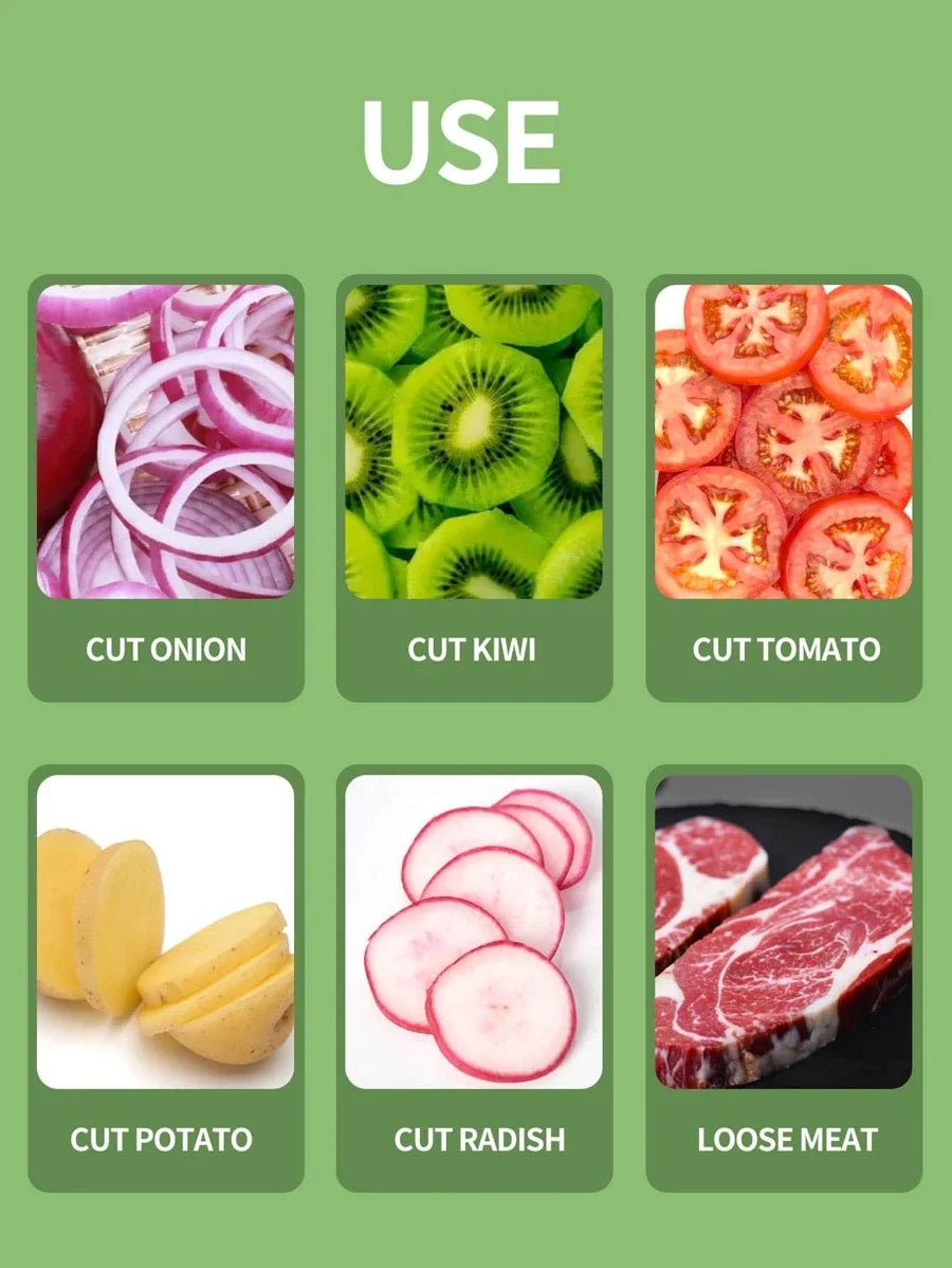 Multi-Purpose kitchen slicer for cutting onion, kiwi, tomato, potato, radish and meat