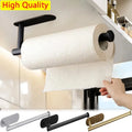 Wall mounted paper towel holder with roll of paper towels