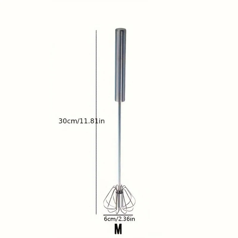 Stainless steel egg whisk in M size measurements 