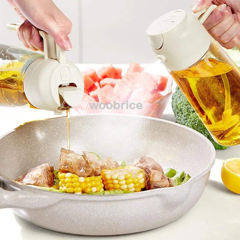2-in-1 Oil sprayer and dispenser for cooking 