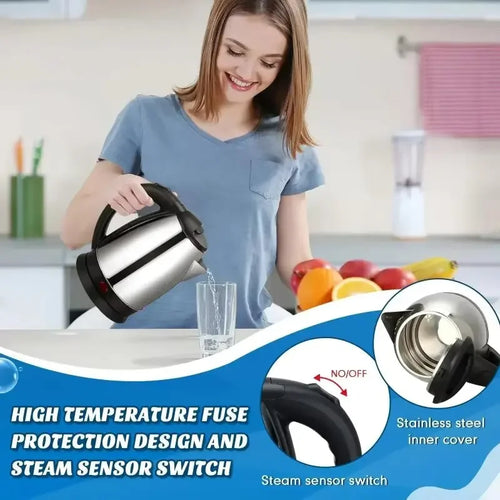 Brewmaster 2L electric kettle pouring hot water