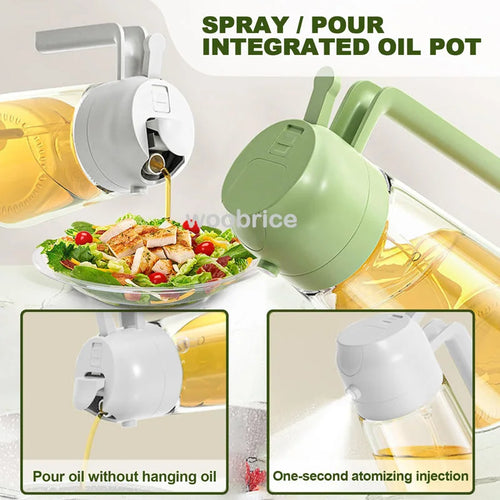 2-in-1 Oil spryer and dispenser for cooking 