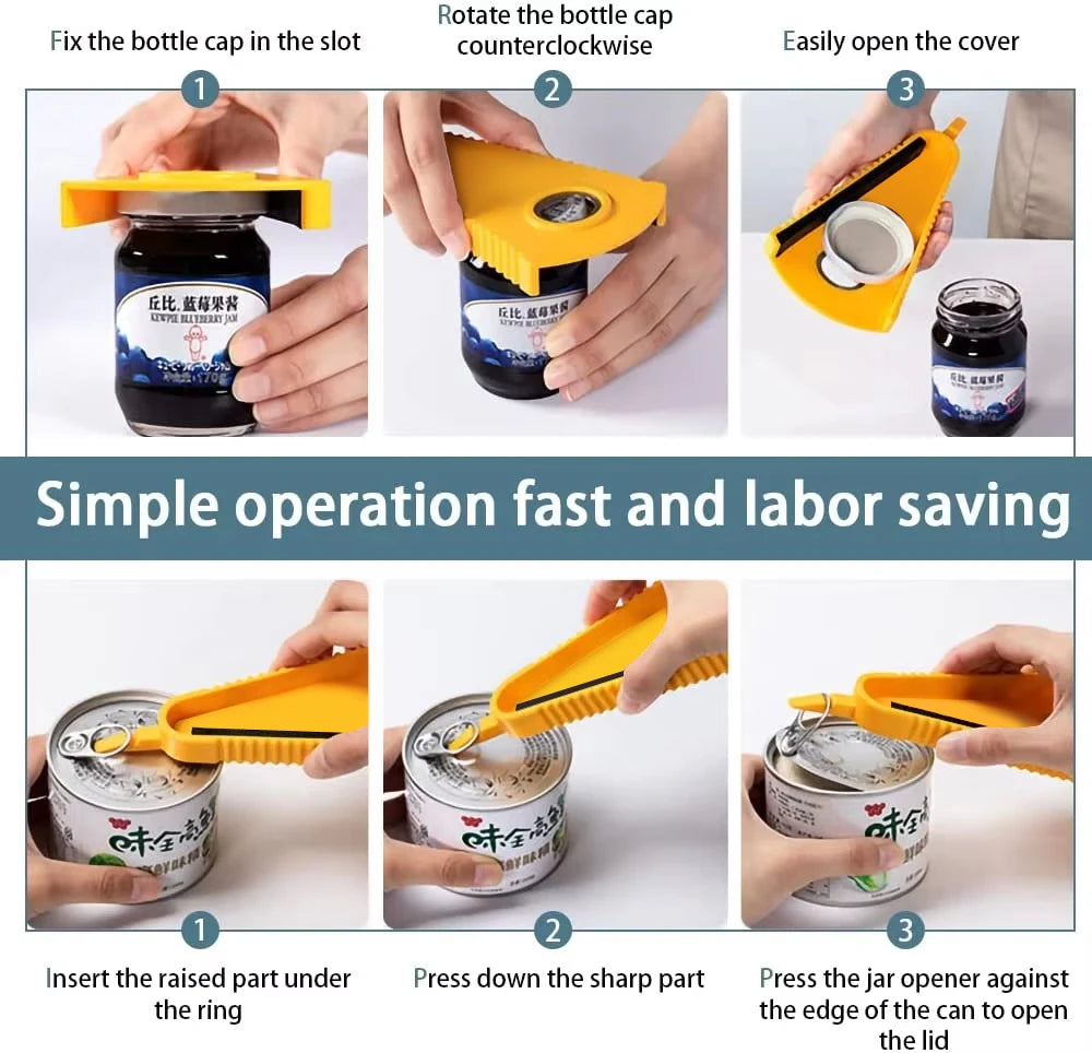 Step-by-step instructions for using a jar opener 