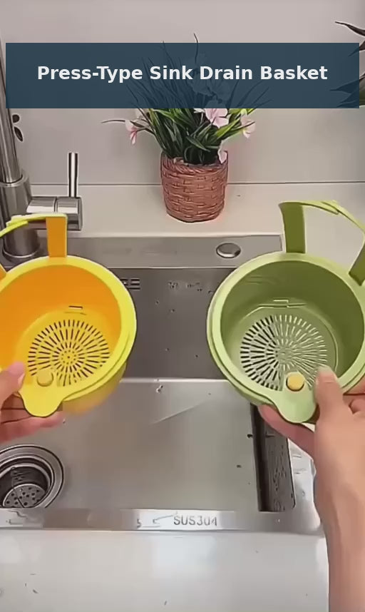Press-Type Sink Drain Basket